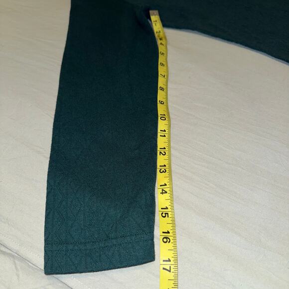 Vintage Gina Peters Women's Medium Quarter Zip Long Sleeve Top Emerald Green - Picture 6 of 8